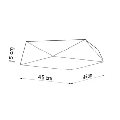Plafon HEXA 45 czarny