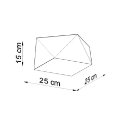 Plafon HEXA 25 czarny