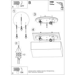 Plafon HORUS 45 szary
