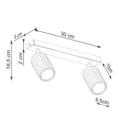 Plafon KARBON 2 beżowy