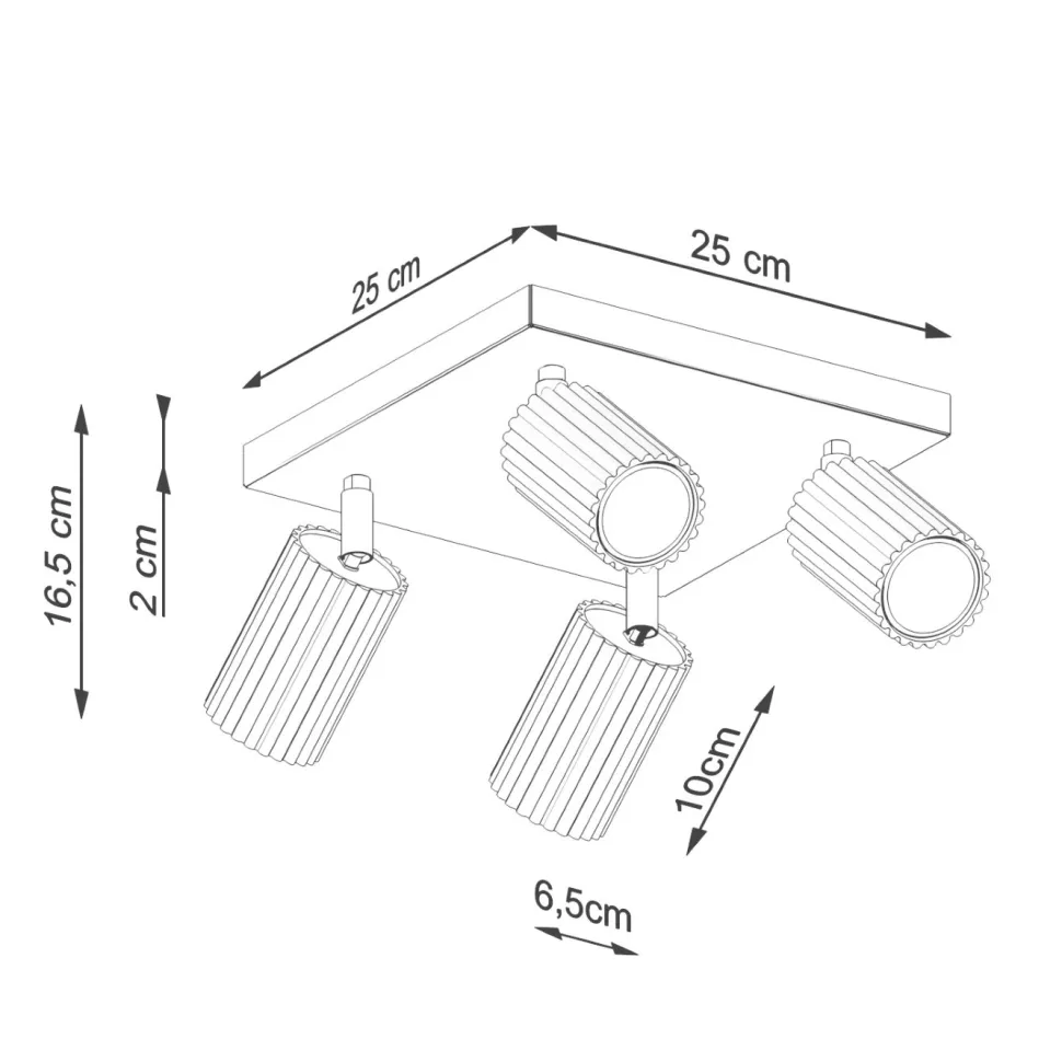 Plafon KARBON 4 beżowy