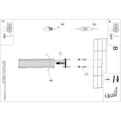 Plafon KARBON 30 biały