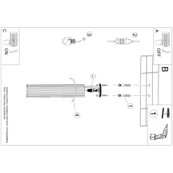 Plafon KARBON 40 czarny