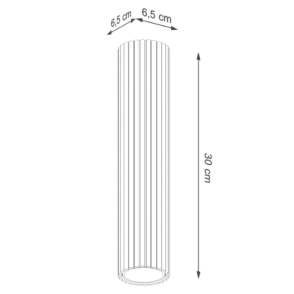 Plafon KARBON 30 czarny