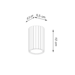 Plafon KARBON 10 czarny
