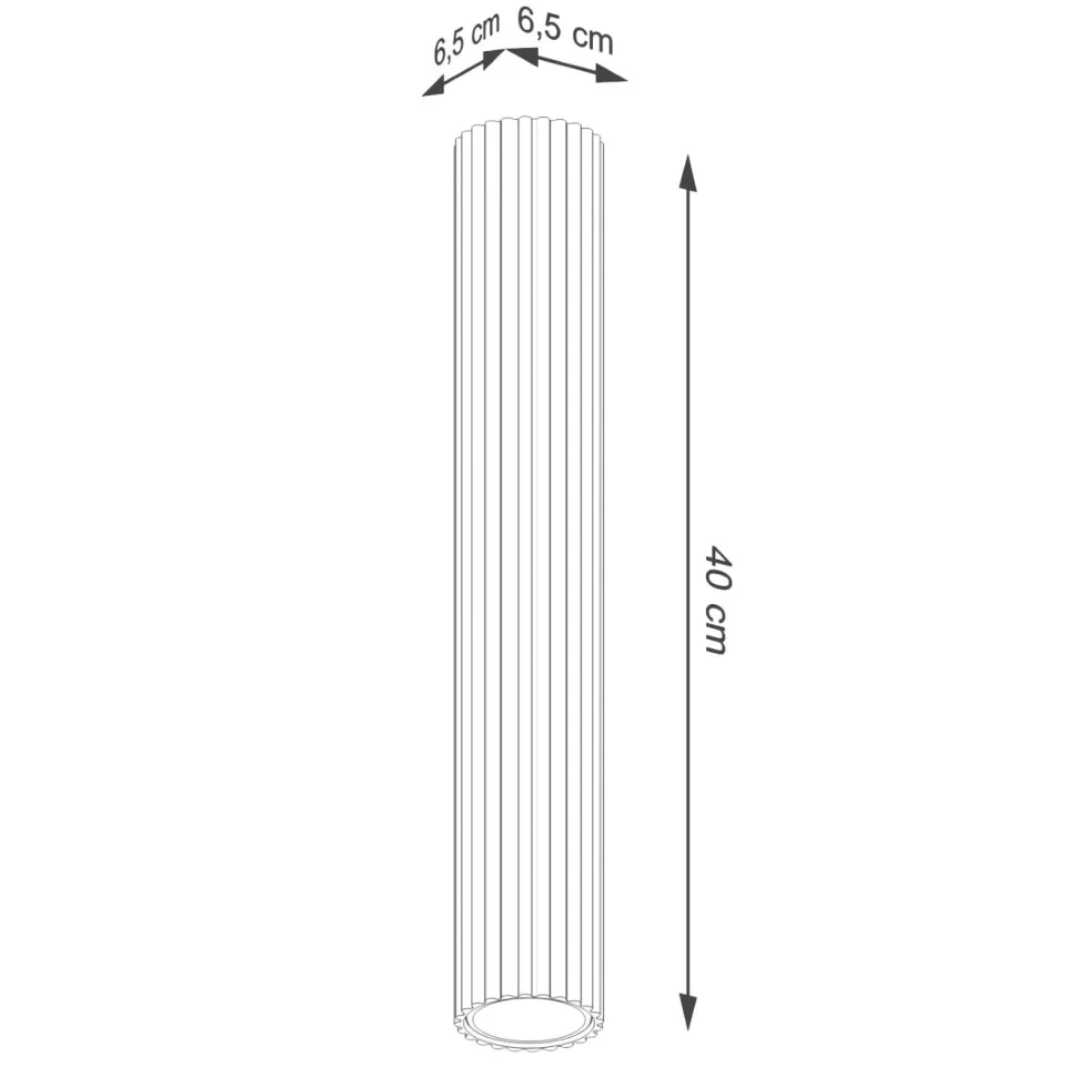 Plafon KARBON 40 ochra czerwona