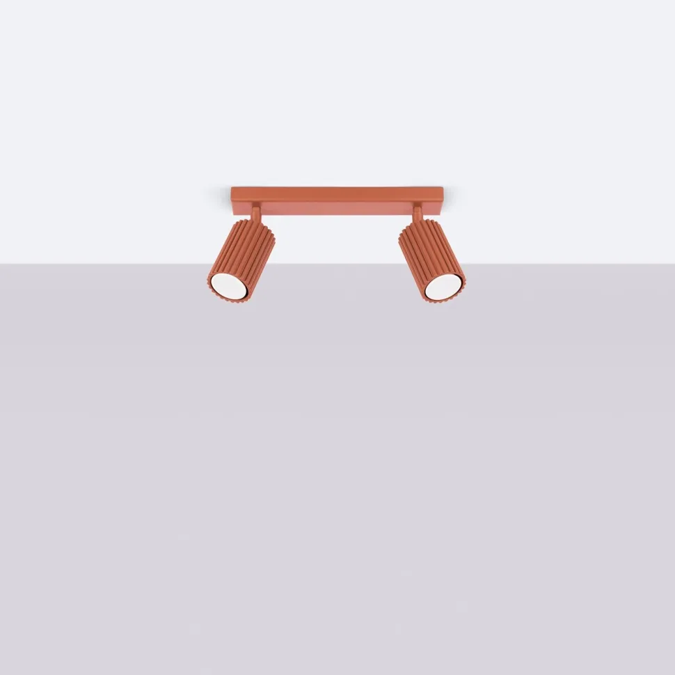 Plafon KARBON 2 ochra czerwona