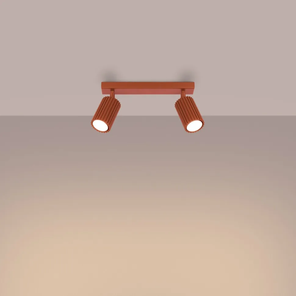 Plafon KARBON 2 ochra czerwona