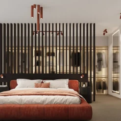 Plafon KARBON 60 ochra czerwona