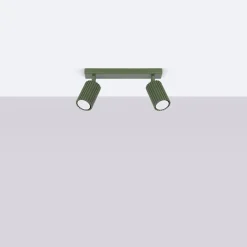 Plafon KARBON 2 zielony oliwkowy