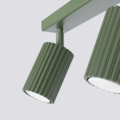 Plafon KARBON 2 zielony oliwkowy