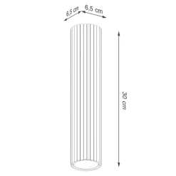 Plafon KARBON 30 zielony oliwkowy