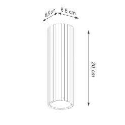 Plafon KARBON 20 zielony oliwkowy
