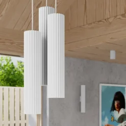 Plafon KARBON 6L biały