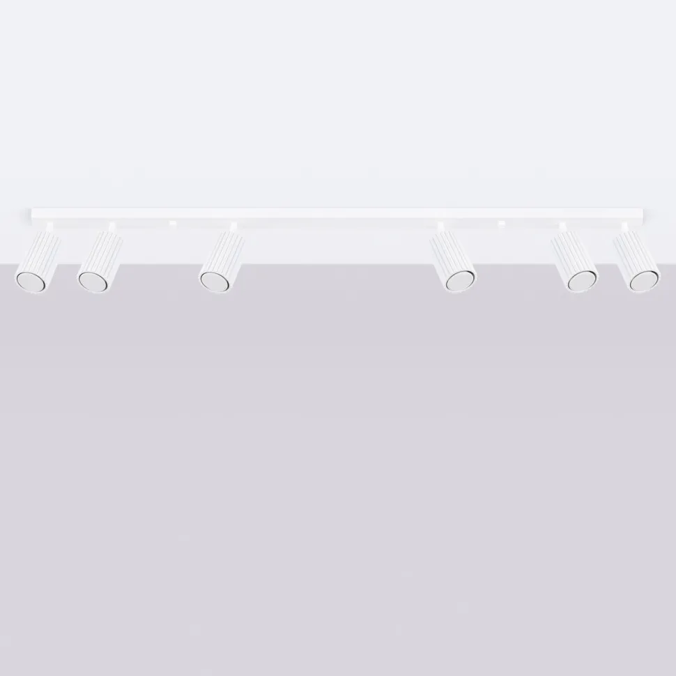 Plafon KARBON 6L biały