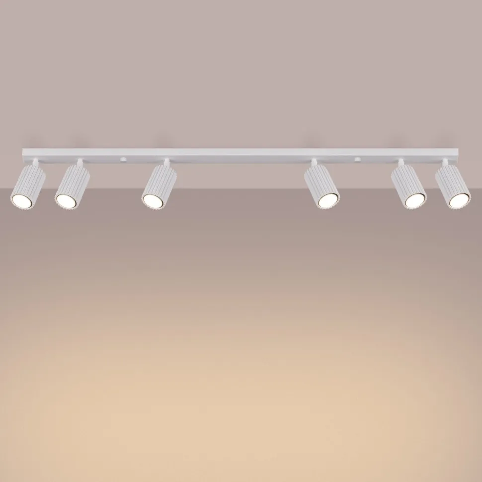 Plafon KARBON 6L biały