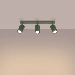 Plafon KARBON 3L zielony oliwkowy