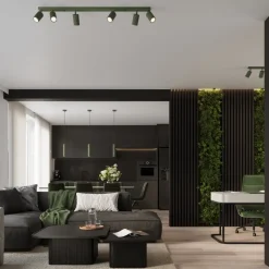 Plafon KARBON 4L zielony oliwkowy