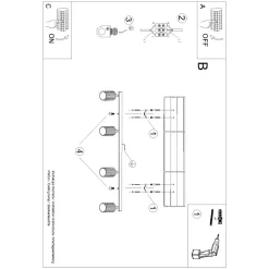 Plafon KARBON 4L zielony oliwkowy
