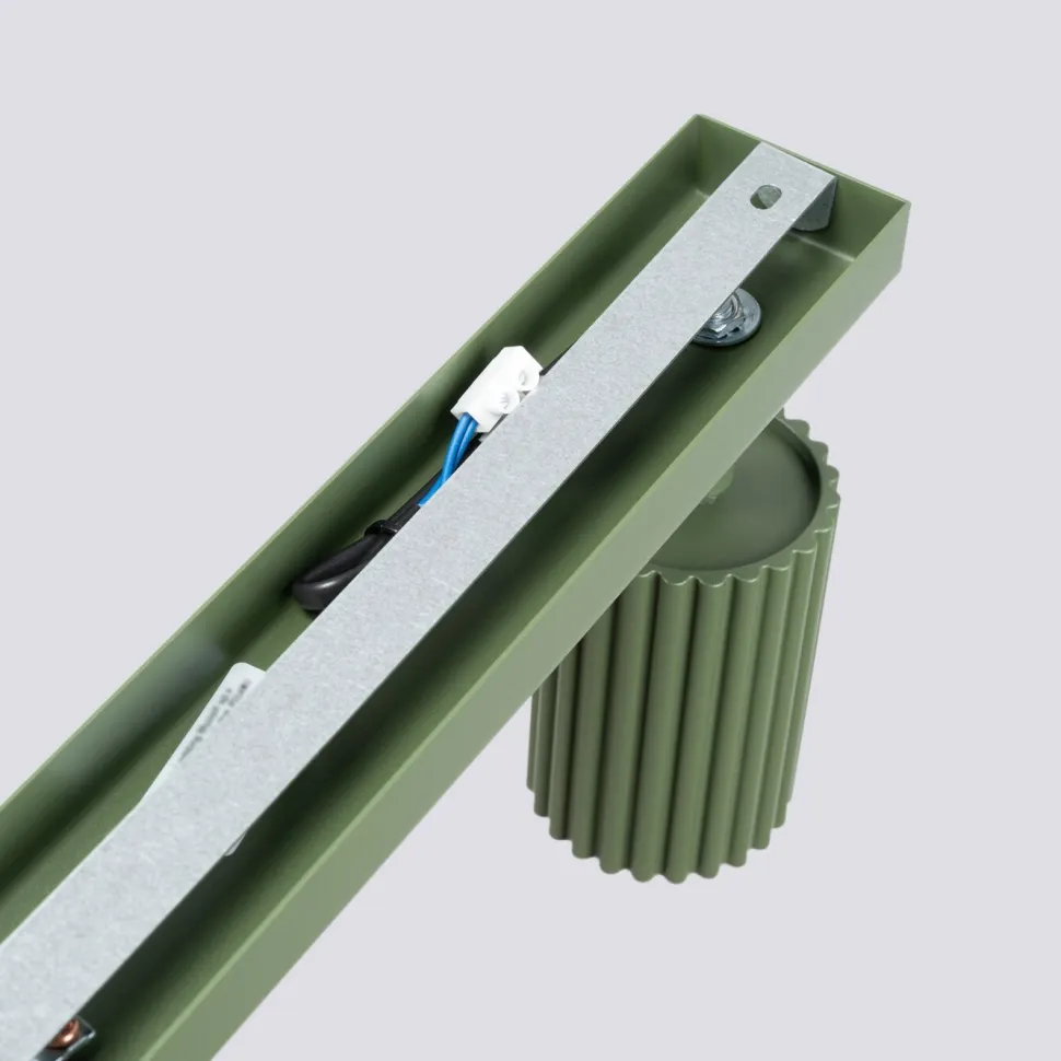 Plafon KARBON 6L zielony oliwkowy