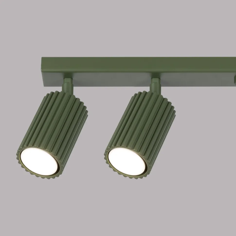 Plafon KARBON 6L zielony oliwkowy