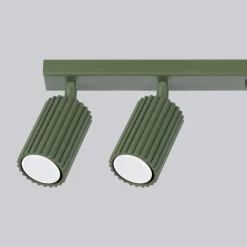 Plafon KARBON 6L zielony oliwkowy