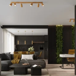 Plafon KARBON 4L złoty