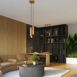 Plafon KARBON 3L złoty