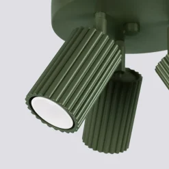 Plafon KARBON 3P zielony oliwkowy