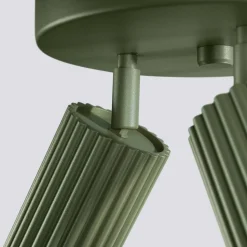 Plafon KARBON 3P zielony oliwkowy