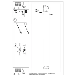Plafon LAGOS 60 biały