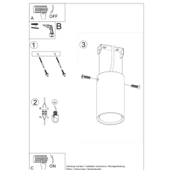 Plafon LAGOS 10 biały