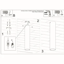 Plafon LAGOS 30 czarny