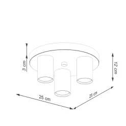 Plafon LAGOS 3P biały