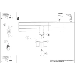 Plafon LAGOS 3P biały