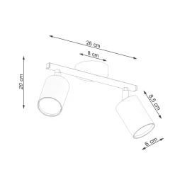 Plafon LEMMI 2 biały