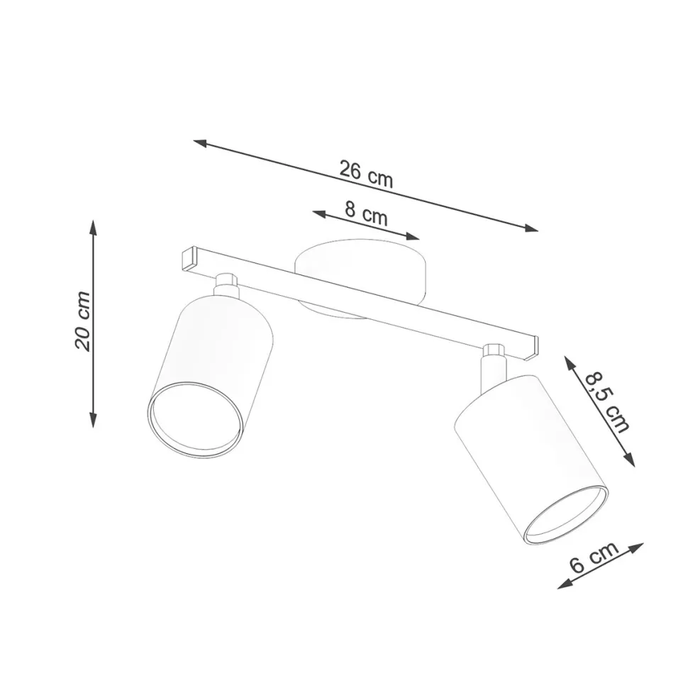 Plafon LEMMI 2 biały