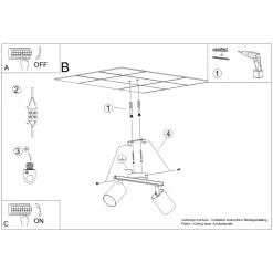 Plafon LEMMI 2 biały