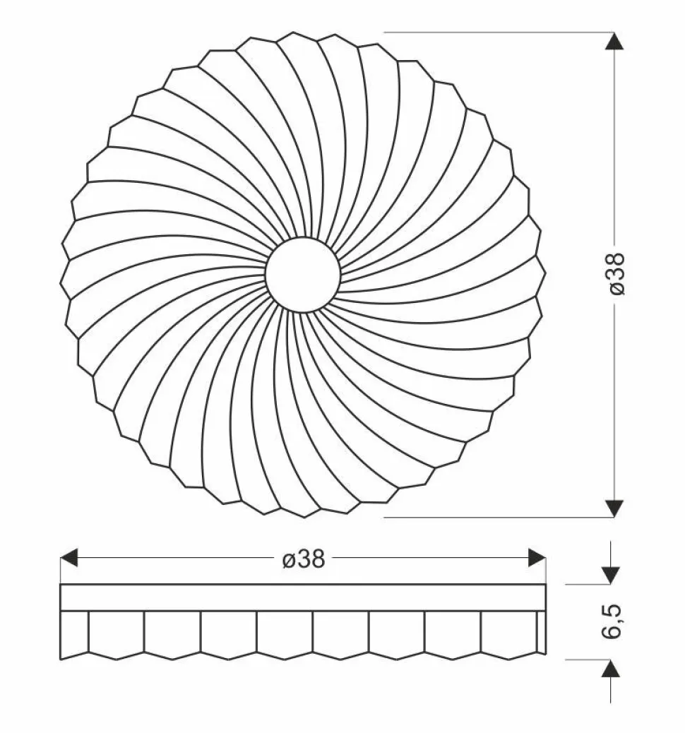 Plafon Lemo drewniany 24W LED 38cm biały 4000K