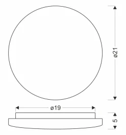 Plafon Linda plafon 21cm 12W LED 4000K  klosz biały
