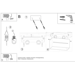 Plafon LOBO MAXI biały