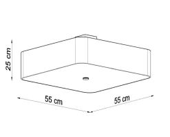Plafon LOKKO 55 biały