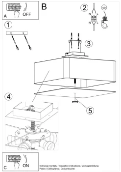 Plafon LOKKO 55 biały