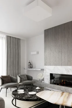 Plafon LOKKO 45 biały