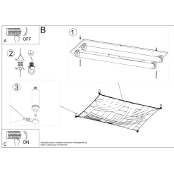 Plafon LUNA 1 biały
