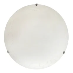 Plafon Macari 30  chromowy 1x60W E27  klosz biały z wzorem