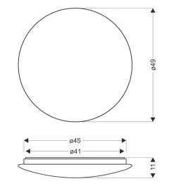 Plafon Magnus plafon 36W LED 49cm klosz  biały 4000K