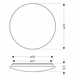 Plafon Magnus plafon 18W LED 33cm klosz  biały 4000K