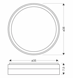 Plafon Manhattan plafon 24W LED 38 cm  klosz biały