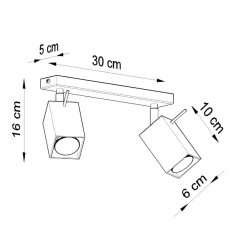 Plafon MERIDA 2 czarny